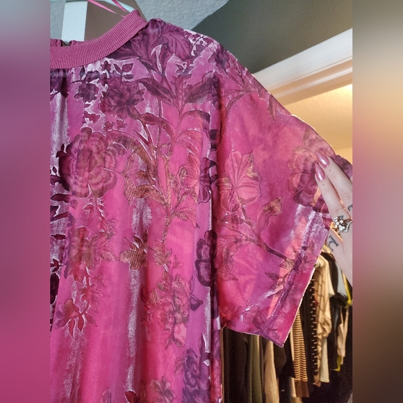 Free People Botanical Blooms Velvet Mini Dress - Picture 5 of 11